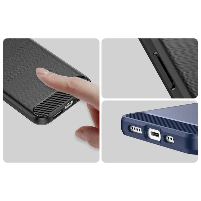 Carbon Case iPhone 14 case flexible gel back cover black - Cell phone cases and covers<<<HurtelXML