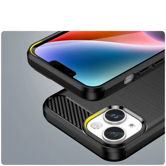 Carbon Case iPhone 14 case flexible gel back cover black - Cell phone cases and covers<<<HurtelXML