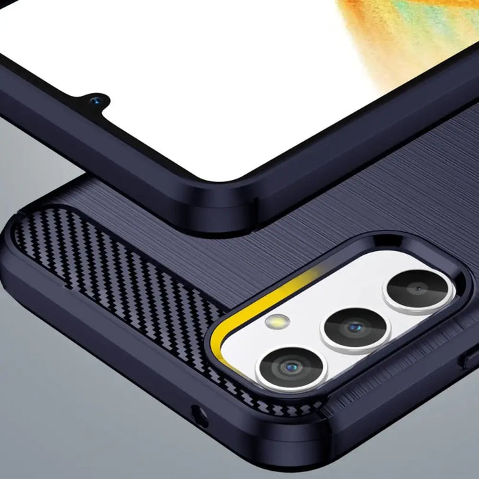 Carbon Case калъф за Samsung Galaxy A54 5G гъвкав силиконов карбоново покритие син - Cell phone cases