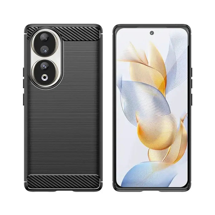 Carbon Case silicone case for Honor 90 - black - Cell phone cases and covers<<<HurtelXML