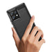 Carbon Case silicone case for Motorola Edge 40 Pro - black - Cell phone cases and covers<<<HurtelXML