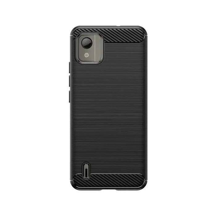 Carbon Case silicone case for Nokia C110 - black - Cell phone cases and covers<<<HurtelXML