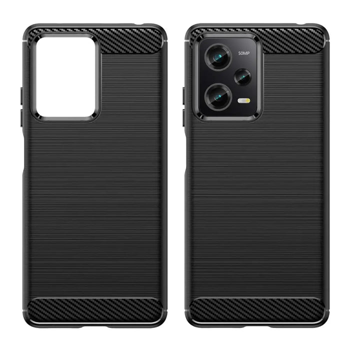 Carbon Case Xiaomi Poco X5 Pro 5G flexible silicone carbon cover black - Cell phone cases and covers<<<HurtelXML