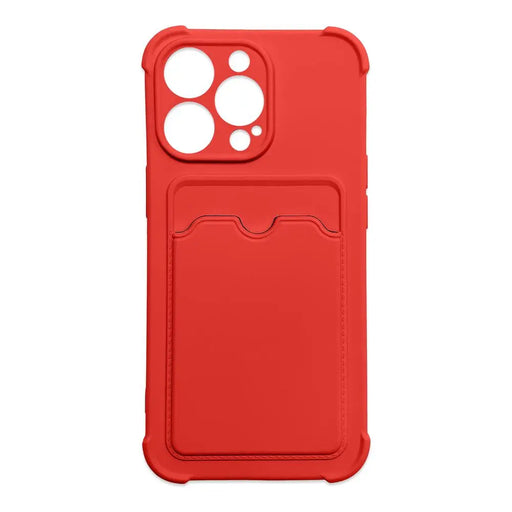 Card Armor Case Pouch Cover for iPhone 11 Pro Max Card Wallet Silicone Air Bag Armor Red - Cell phone cases