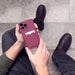 Card Armor Case Pouch Cover for iPhone 11 Pro Max Card Wallet Silicone Air Bag Armor Case Raspberry - Cell phone cases