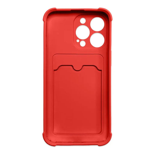 Card Armor Case Pouch Cover for iPhone 11 Pro Max Card Wallet Silicone Air Bag Armor Red - Cell phone cases