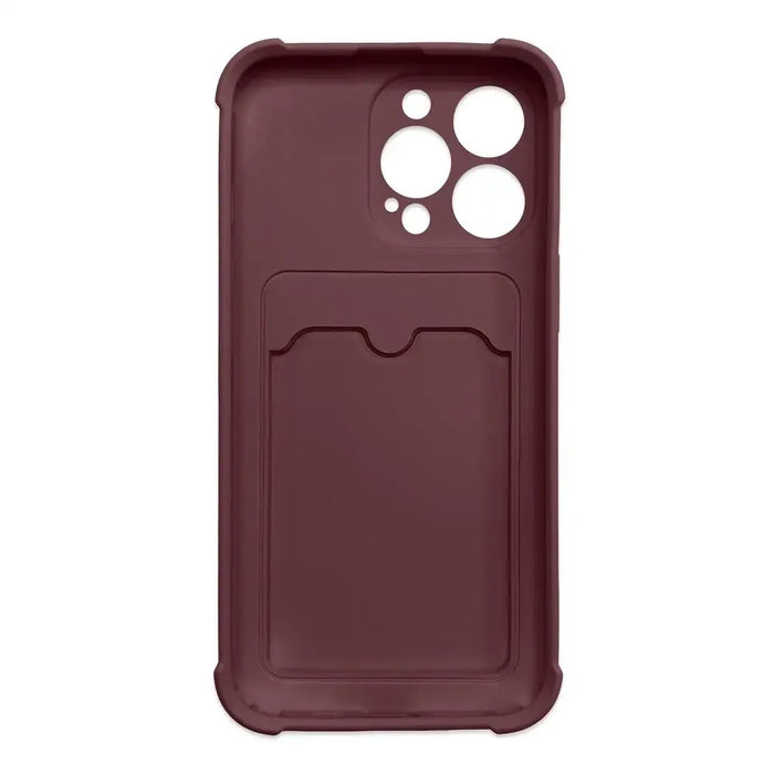 Card Armor Case Pouch Cover for iPhone 11 Pro Card Wallet Silicone Air Bag Armor Case Raspberry - Cell phone cases