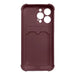 Card Armor Case Pouch Cover for iPhone 11 Pro Card Wallet Silicone Air Bag Armor Case Raspberry - Cell phone cases