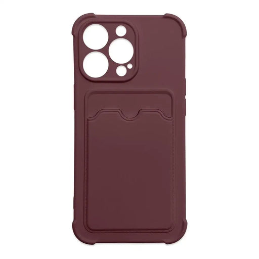 Card Armor Case Pouch Cover for iPhone 11 Pro Card Wallet Silicone Air Bag Armor Case Raspberry - Cell phone cases