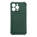 Card Armor Case Pouch Cover For iPhone 13 Mini Card Wallet Silicone Air Bag Armor Green - Cell phone cases