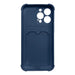 Card Armor Case Pouch Cover for iPhone 13 Mini Card Wallet Silicone Air Bag Armor Case Navy Blue - Cell phone cases