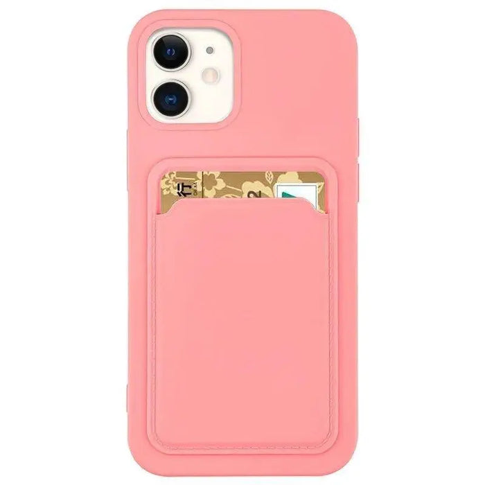 Card Case silicone case wallet with card pocket for Samsung Galaxy S22+ (S22 Plus) pink - Cell phone cases