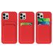 Card Case Silicone Wallet Wallet with Card Slot Documents for iPhone 12 Pro Max red - Cell phone cases