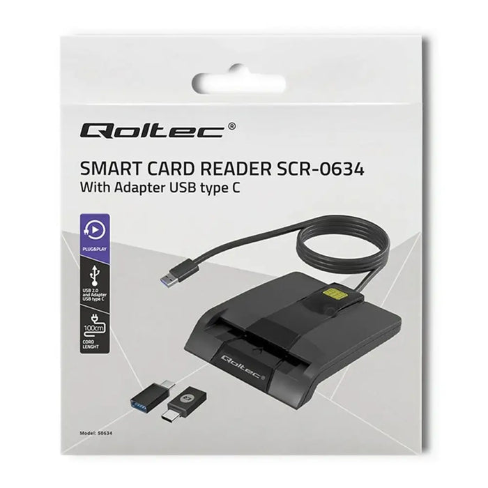 Card Reader Qoltec 50634 Black - Мулти Четец за Карти<<<Компютър Мрежи и компоненти<<<Компютри|