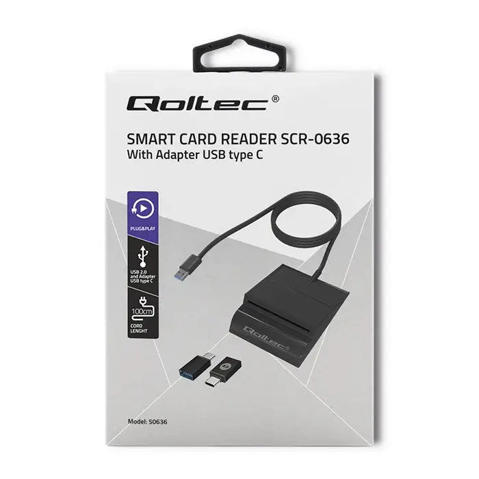 Card Reader Qoltec 50636 Black - Smart card readersAID-CKI<<<Auto IDAID<<<ActionPL&&&Мулти Четец за Карти<<<Компютър