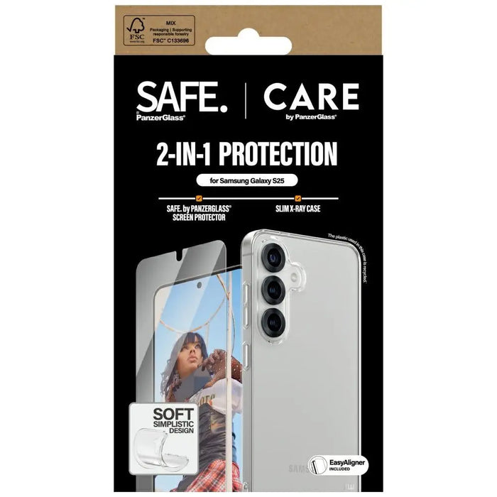 CARE by PanzerGlass Fashion 2in1 Case + Glass protection set for Samsung Galaxy S25 - Cell phone cases