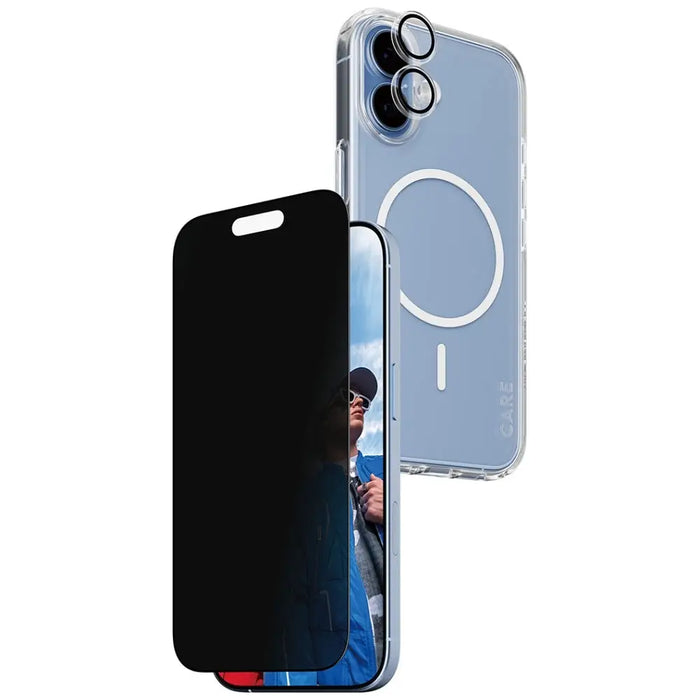 CARE by PanzerGlass Flagship Privacy 3-in-1 Case + Privacy Glass + Lens for iPhone 17 - Cell phone cases