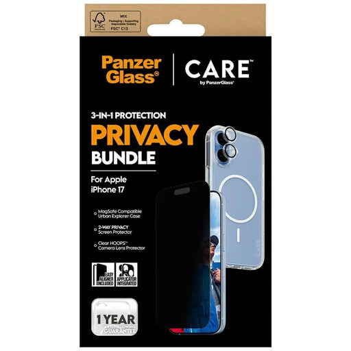 CARE by PanzerGlass Flagship Privacy 3-in-1 Case + Privacy Glass + Lens for iPhone 17 - Cell phone cases