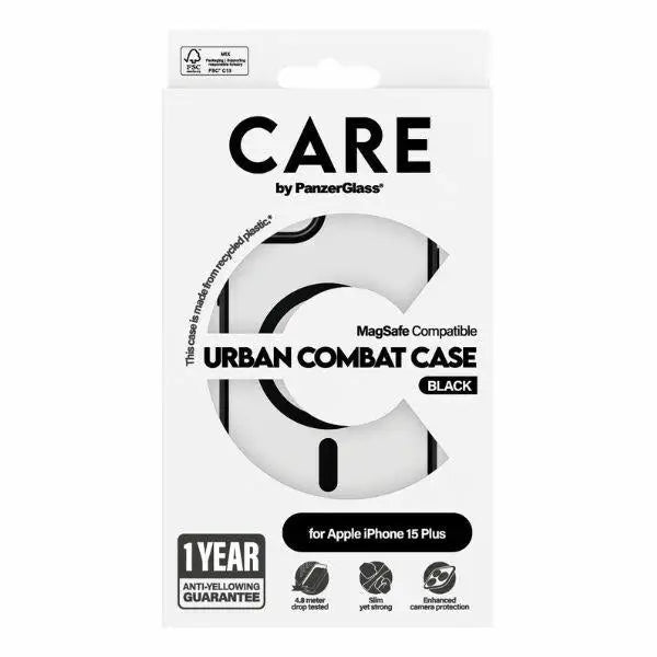 CARE by PanzerGlass Urban Combat Case MagSafe for iPhone 15 Plus - Black - Cell phone cases and covers<<<HurtelXML