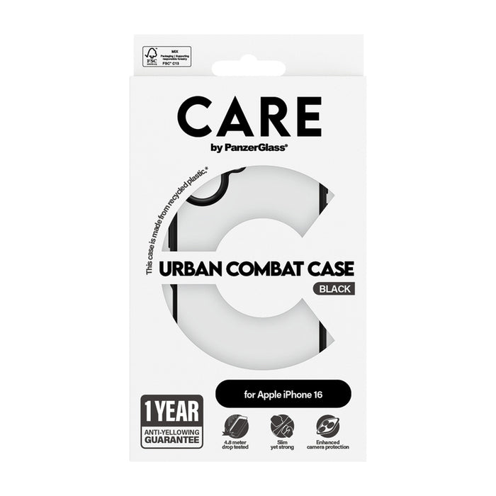 CASE CARE IPHONE 16 URBAN COMBAT BLACK