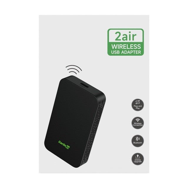 Carlinkit 2AIR wireless adapter Apple Carplay/Android Auto (black)