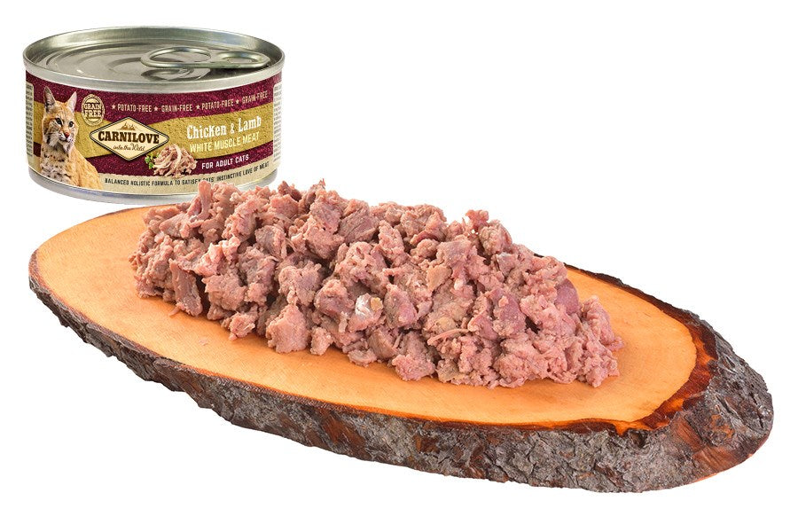 CARNILOVE Cat Chicken & Lamb White Muscle Meat – wet food for cats – 100 g