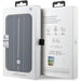 Case BMW BMBKP14X22RVSK iPhone 14 Pro Max 6.7’’ black/black bookcase Leather Stamp Blue Lines - Cell phone cases