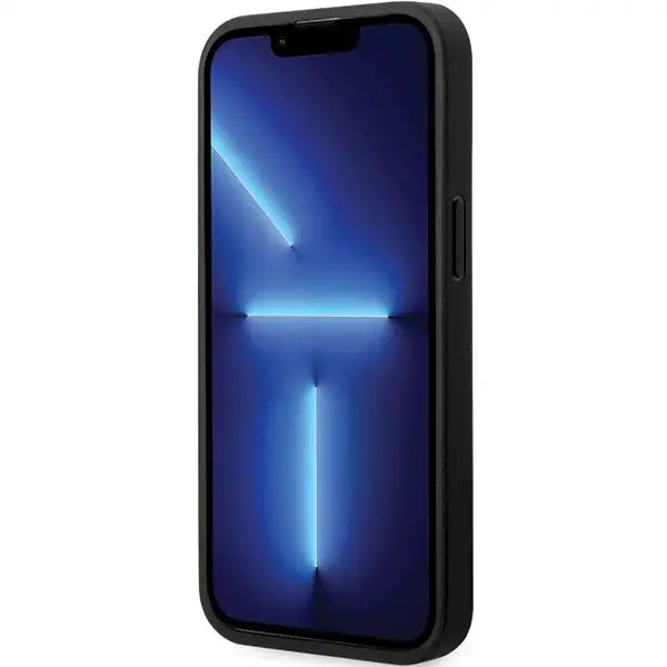 Case BMW BMHCP13X22NBCK iPhone 13 Pro Max 6.7’’ black/black hardcase Leather Carbon - Cell phone cases