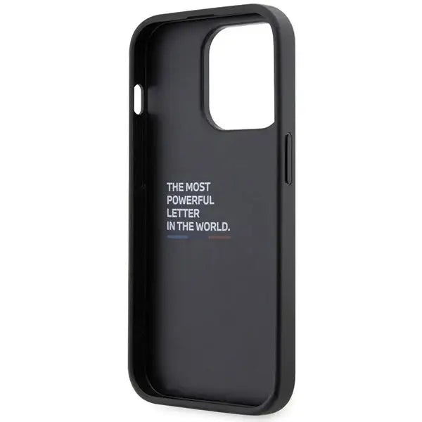 Case BMW BMHCP14L22GSLK iPhone 14 Pro 6.1’’ black/black hardcase Grip Hot Stamp - Cell phone cases