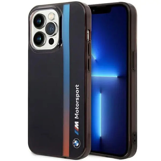 Case BMW BMHCP14L22HVGV iPhone 14 Pro 6.1’’ black/black IML Tricolor Stripe - Cell phone cases and covers<<<HurtelXML