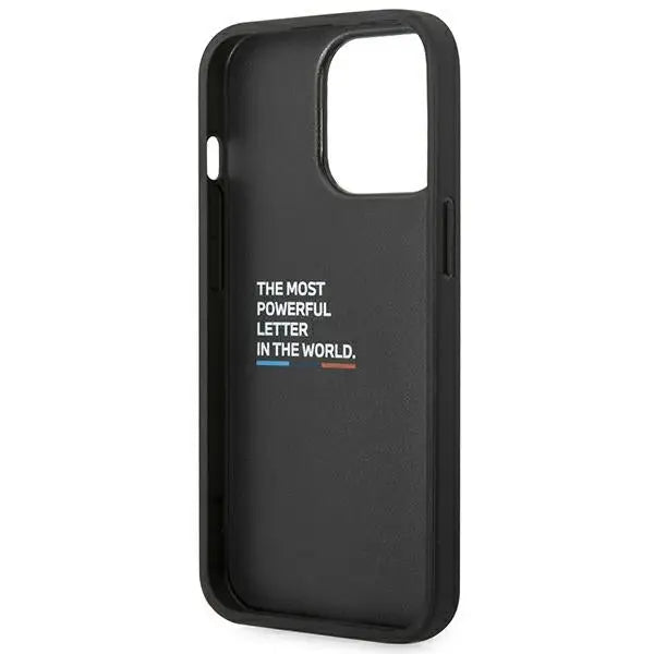 Case BMW BMHCP14L22NBCK iPhone 14 Pro 6.1 ’black / black Leather Carbon - Cell phone cases and covers<<<HurtelXML