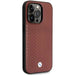 Case BMW BMHCP14L22RFGR iPhone 14 Pro 6.1’’ Burgundy/burgundy Leather Diamond Pattern - Cell phone cases