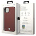Case BMW BMHCP14S22RFGR iPhone 14 6.1’’ Burgundy/burgundy Leather Diamond Pattern - Cell phone cases