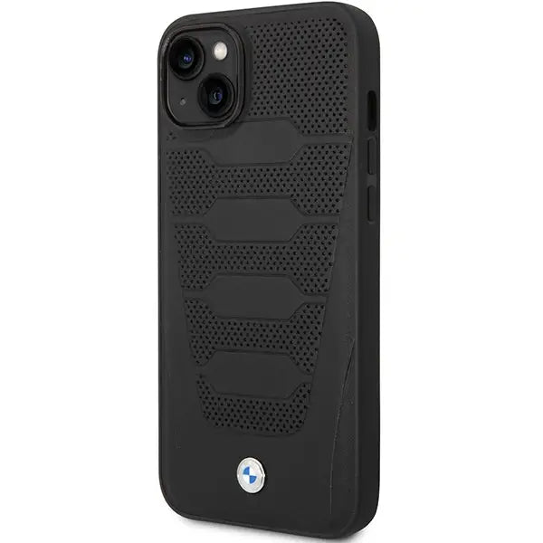 Case BMW BMHCP14S22RPSK iPhone 14 6.1’’ black/black Leather Seats Pattern - Cell phone cases and covers<<<HurtelXML