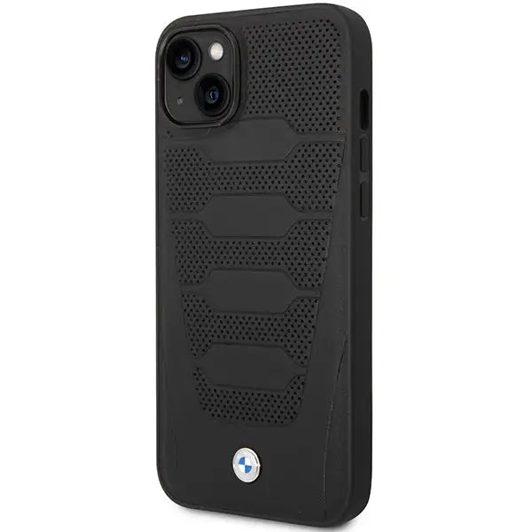 Case BMW BMHCP14S22RPSK iPhone 14 6.1’’ black/black Leather Seats Pattern - Cell phone cases and covers<<<HurtelXML