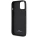 Case BMW BMHCP14S22RVSK iPhone 14 6.1’’ black/black hardcase Leather Stamp Blue Lines - Cell phone cases