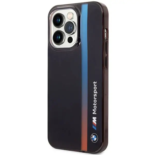 Case BMW BMHCP14X22HVGV iPhone 14 Pro Max 6.7’’ black/black IML Tricolor Stripe - Cell phone cases