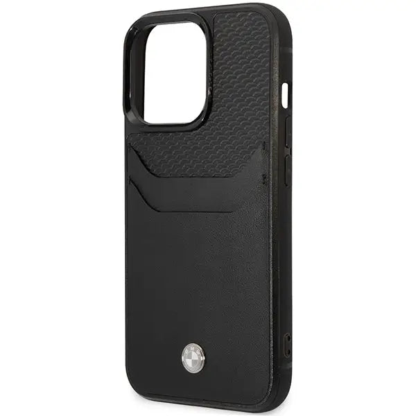 Case BMW BMHCP14X22RSEPK iPhone 14 Pro Max 6.7’’ black/black Leather Card Slot - Cell phone cases and covers<<<HurtelXML