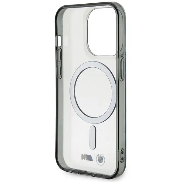 Case BMW BMHMP14LHCRS iPhone 14 Pro 6.1’’ transparent hardcase Silver Ring MagSafe - Cell phone cases