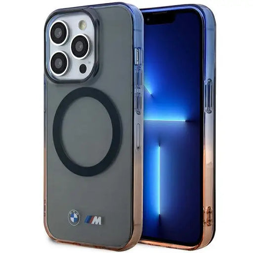 Case BMW BMHMP14LHTGE iPhone 14 Pro 6.1’’ grey/grey hardcase Gradient Bumper MagSafe - Cell phone cases