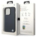 Case BMW BMHMP14LSLLNA iPhone 14 Pro 6.1’’ navy/navy hardcase Leather Hot Stamp MagSafe - Cell phone cases