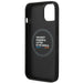 Case BMW BMHMP14S22PTDK iPhone 14 6.1 ’black / black Leather Stamp Tricolor Magsafe - Cell phone cases