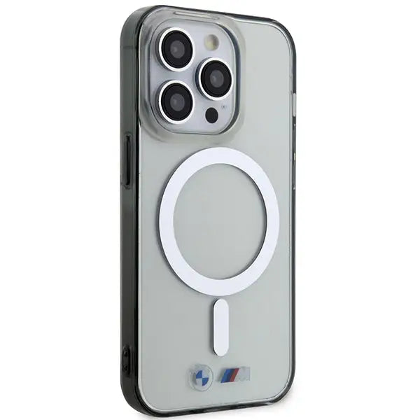 Case BMW BMHMP14XHCRS iPhone 14 Pro Max 6.7’’ transparent hardcase Silver Ring MagSafe - Cell phone cases