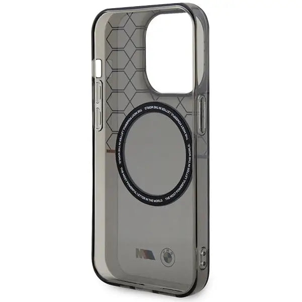 Case BMW BMHMP14XHGPK iPhone 14 Pro Max 6.7’’ grey/grey hardcase Pattern MagSafe - Cell phone cases