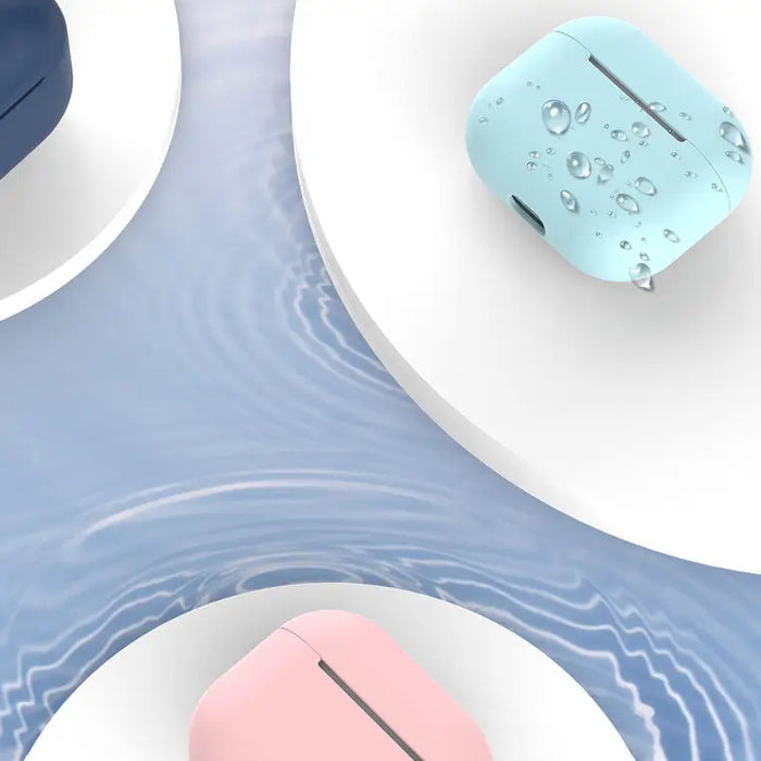 Case for AirPods Pro silicone soft cover for headphones blue (Case C) - Cell phone cases and covers<<<HurtelXML