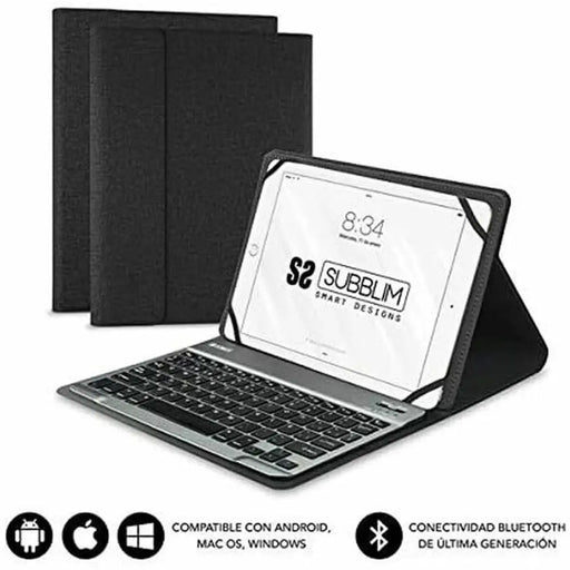 Case for Tablet and Keyboard Subblim SUB-KT2-BT0001 10.1’’ Black Spanish Qwerty QWERTY Bluetooth - Електроника