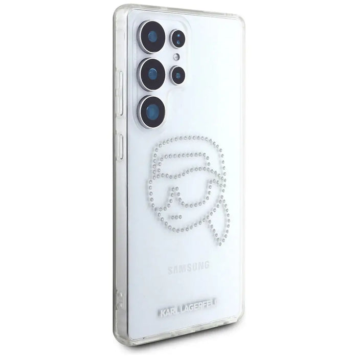 Case Karl Lagerfeld Rhinestones Karl Head Logo Samsung Galaxy S25 Ultra transparent - Cell phone cases
