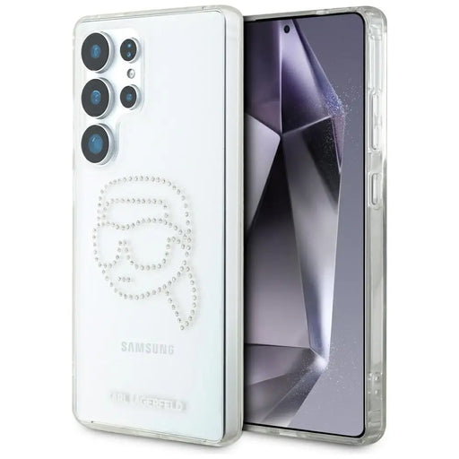 Case Karl Lagerfeld Rhinestones Karl Head Logo Samsung Galaxy S25 Ultra transparent - Cell phone cases