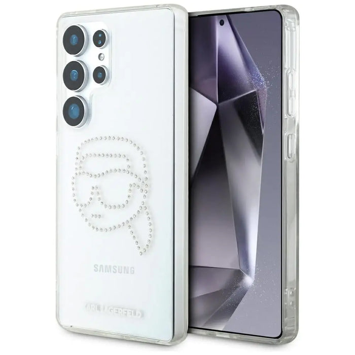 Case Karl Lagerfeld Rhinestones Karl Head Logo Samsung Galaxy S25 Ultra transparent - Cell phone cases