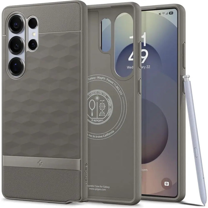 Caseology Parallax Mag MagSafe Case for Samsung Galaxy S25 Ultra - Gray - Cell phone cases and covers<<<HurtelXML